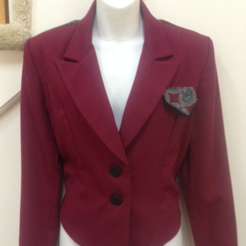 CLINE-KOLAREK Jacket, Size S, 65% Poly, 20% Rayon, 15% Wool, 100% Acetate